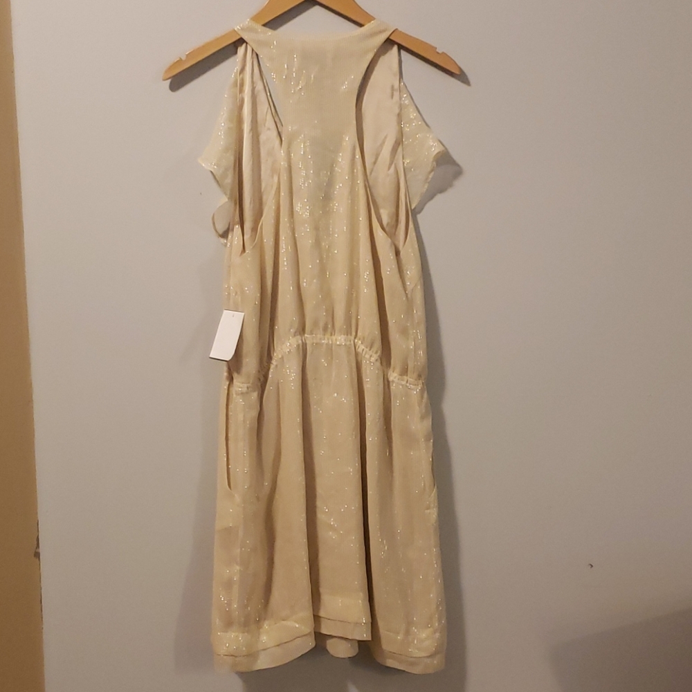 Greylin Womens Gold Dress Ruffle fron New - Picture 4 of 4